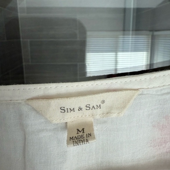 Floral Red and White Dress, fully lined - Picture 3 of 3